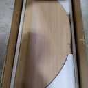 COMUHOME 47.3" Round Folding Dining Table for 4-8, Wood Kitchen Foldable Dining Table Large Drop Leaf Dinner Table with Storage Shelf Metal Legs for Home Dining Room Living Room in Wood Color