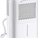 Dehumidifier for Home Basement 2500 Sq.Ft, 31 Pints Dehumidifiers for Home Bathroom Bedroom with Drain Hose 2L Water Tank 1-24H Timer,Child Lock,Auto Defrost (31 pint) (Light White)