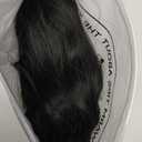 AISI HAIR 14 Inch Natural Black Wigs for Women - Shoulder Length Wave Wig with Pre-Cut Lace Hairline, Middle Part Natural Wavy Bob Synthetic Heat Resistant Fiber for Daily and Party