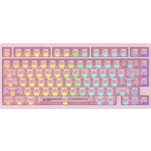 IROK MG75PRO 81 Keys Wired Magnetic Switch Mechanical Keyboard, Hall Effect, 8KHZ/ARGB/CNC Aluminum, Gasket Structure Gaming Keyboard(Pink)