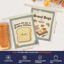 Reusable Linen Bread Bags for Homemade Bread- 2 Pack Cotton Food Storage Bags - 12.6" x 16.5" with Inner Lining - Sourdough Bags, Baking Gifts, & Baking Supplies for Home Bakers - Fresh Keeping