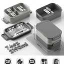 Adults Bento Box with Insulated Lunch Bag, 74oz Capacity 3 Stackable Leak-Proof Bento Box Built-In Utensil and Sauce, PFAS & BPA-Free, Microwave & Dishwasher Safe (Dusk Gray)