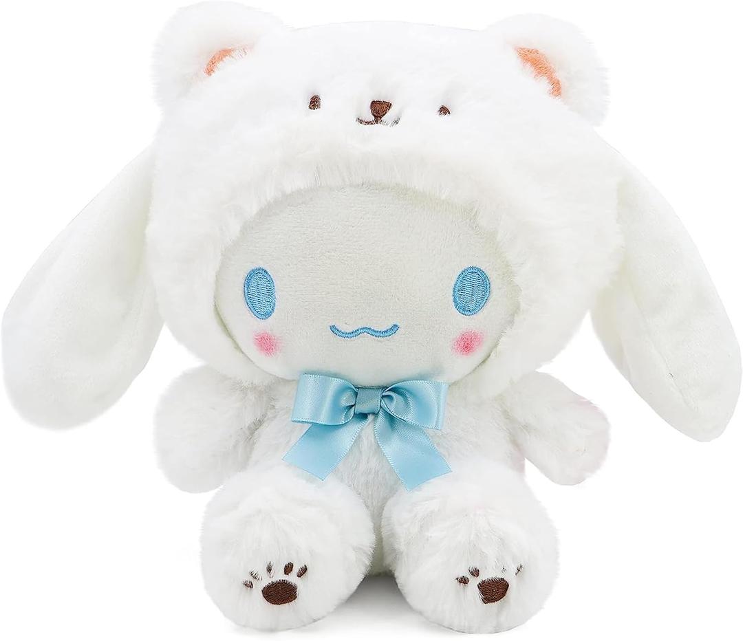 Kawaii Cartoon White Bear Cross-Dressing Series Plush,Soft Plush Doll Cute Soft Toys, Plush Pillow Stuffed Animals Toy Birthday Gifts for Girls Kids (White Bear-8in)