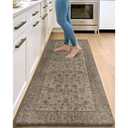 DEXI Kitchen Mats for Floor Cushioned, 23x35 Wide Runner Rug Non Slip, Waterproof Soft Comfort Standing Padded Anti Fatigue Decorative, Brown