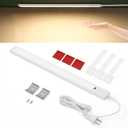 Under Cabinet Light 16 Inch Plug in 110VAC. Hand Wave Activated. 8W LED Light Bar. Bright but Dimmable. Light Color Adjustable. For Kitchen Under Cabinets, Counter, Over Sink Closet Workbench
