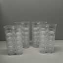 Party Essentials 8-Ounce Hard Plastic Tea Mugs/Coffee Cups with Handles, 40-Count, Deluxe Clear