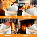 TYLIN Emergency Fire Blanket for Home & Kitchen 40” x 40” - 2 Pack, High Heat Resistant Fire Suppression Blankets for Home Safety, Kitchen, and Camping Fiberglass Welding (2)