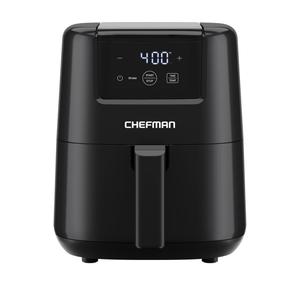 CHEFMAN 2 Qt Mini Air Fryer – Digital Space-Saving Compact Air Fryer with Nonstick and Dishwasher Safe Basket, Quick & Easy Meals in Minutes, Features Digital Timer and Shake Reminder – Black
