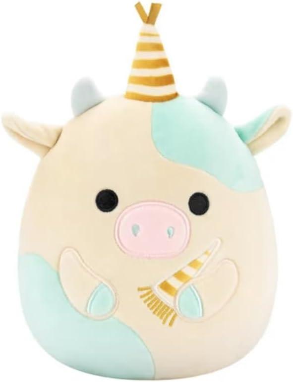 Squishmallows 2025 Original 8-Inch Happy Birthday Squad Plush - Collectible Soft & Squishy Mini Stuffed Animal Toy - Add to Your Squad - Gift for Kids, Girls & Boys (Belana Cow)