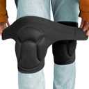 Men Women Knee Pads for Adult, Waterproof Kneepads for Gardener, Carpenter, Cleaner, Painter, Landscaper, Padded Knee Pad Protectors for Cleaning Floors, Mechanic Repair, Planting Flowers, Black, Large