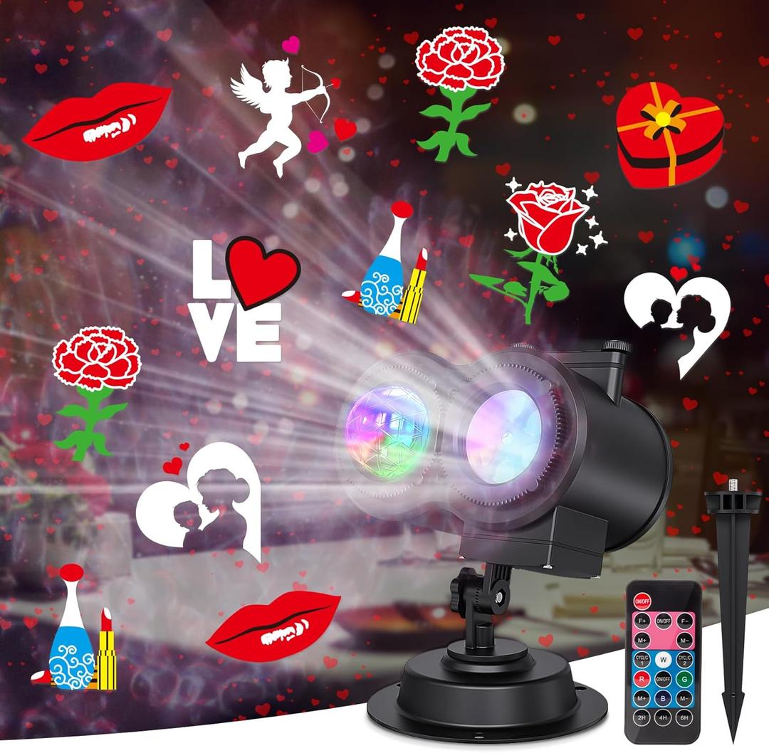 Christmas Projector Lights Outdoor, Holiday Night Light Projector with 16 All Seasons Slides, 10 Colors, Snowflake Projector for Christmas Decorations, Thanksgiving, Halloween, Birthday, Party