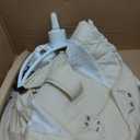 LAREX Baby Swing Infant Swing Electric Toddler Baby Rocker Portable for Newborn Boy Girl, 5 Sway Speeds with Remote Control, 10 Preset Melodies and Bluetooth, 0-6 Months Max 20 Lbs (Khaki)