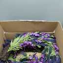 26 Inch Purple Lavender Flower Wreath for Front Door, Spring Summer Forsythia Lavender Flowers Wreath for Indoor and Outdoor Decor, Rustic and Farmhouse Purple for Home