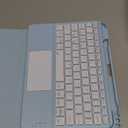Harvopu Compatible for iPad 11th 10th Generation Case with Keyboard, Folio Cover with Pencil Holder, Multi-Touch Trackpad, 7 Color Backlit, Detachable Keyboard for iPad (A16) 11th/10th Gen (Sky Blue)