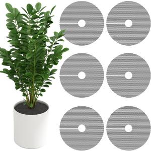 Adnee 6 Pcs 11.8 Inch Plant Pot Grids-Cuttable Plant Pot Soil Covers Protectors from Animals-Indoor Round Planter Pots Soil Guard for Outdoor Garden Plants Protection