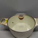 SENSARTE Ceramic Nonstick Stock Pot with Lid, 2.6/4.5/6.6/8.5 QT Soup Pot Casserole Pot, Non-toxic Healthy Pasta Pot, Large Cooking Pot Stew Pot, Induction Compatible, PFOA PFAS PTFE Free, White