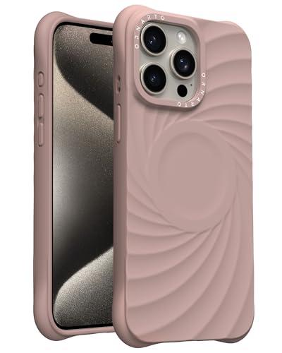 ORNARTO Vortuxe for iPhone 15 Pro Max Case 6.7" | 2X MIL-STD Drop Protection | Compatible with MagSafe | Sleek Aesthetic Liquid Silicone Phone Cover - Latte