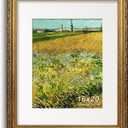 Antique Gold 16x20 Picture Frame, Ornate Embossing Frame with Paper Mat and Plexiglass, Fit for 16x20 without Mat or 11x14 with Mat, Wall Mounting Display for Art Prints, 1 Pack
