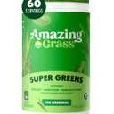 Amazing Grass Super Greens Powder, Organic, Greens Superfood Powder, Smoothie Supplements, Supports Digestion, Probiotics, Spirulina, Beet Root, Original, 60 Servings, 16.9 Ounce (Packaging May Vary) (EXP 12/17/26)