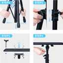 Projector Stand Tripod Adjustable, Laptop Height from 23.5 to 63.5 inches with Gooseneck Phone Holder, Floor for Office, Home, Stage, Studio, DJ Racks Holder Mount, 23.5inch-63.5inch