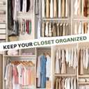 Hanging Closet Rod, Adjustable Height & Width Closet Rods for Hanging Clothes-Closet Extender Hanging Rod Space-Maximizing Design Suitable for Hanging and Drying Clothes, White