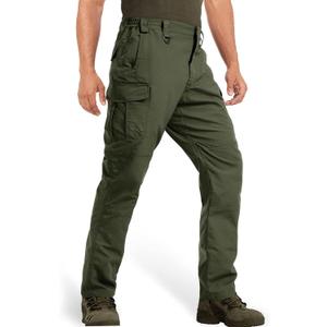 MAGCOMSEN Men's Tactical Pants 9 Pockets Ripstop, Water Repellent, Cargo Pants for Work, Hiking, Hunting(No Belt) (30, Green)