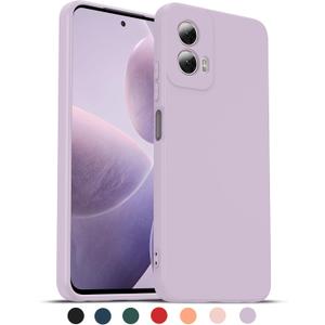 LeYi for Moto G Power 5G 2024 Case: Combination of Liquid Silicone Slim Shockproof Protective Case and Plating Rose Gold Edge Protective with Kick Stand