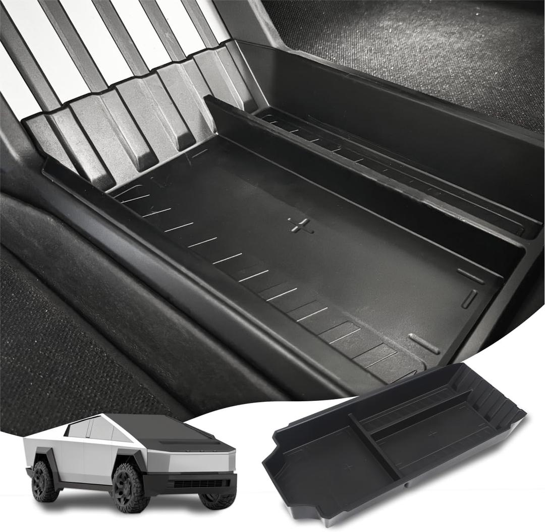 CyberGear Lower Center Console Organizer Tray for Cybertruck Floor Storage Tray for Cybertruck Accessories TPE Easy Install