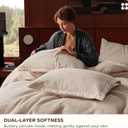 Bedsure Cotton Duvet Cover King - 100% Cotton Waffle Weave Beige Duvet Cover King Size, PureWoven Breathable Bedding Set for All Season, 3 Pieces, 104"x90"