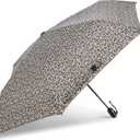 Samsonite Compact Auto Open/Close Umbrella, One Size, Grey/Black Cheetah