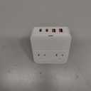 European Travel Plug Adapter, 2500W AC Outlet Extender with 20W Type C Charger,Power Adapter for Italy Spain France Germany(20WPD)