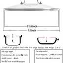 12 InchTempered Glass Lid, Cooking Pot Lid with Stainless Steel Handle for Pots,Pans and Skillets (12 Inch)