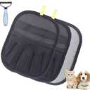 2 Pcs Pet Hair Removal Glove, Magic Brush Electrostatic Pet Hair Remover Glove, Reusable Dog Cat Hair Fur Remover Mitt, Pet Grooming Cleaning Gloves, Pet Hair Cleaner Removal Tool for Couch, Carpet