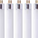 F54T5/865/HO Fluorescent Tube Light Bulb, 46 Inch, 54W, 6500K Daylight, 4200 Lumens, High Output, G5 Bi-Pin Base, 4FT T5 Grow Light Bulbs - 5 Pack