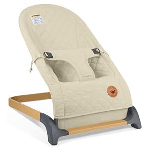 ANGELBLISS Baby Bouncer Seat for Infants, Portable Bouncy Seat, Apricot