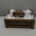 Lawei Set of 3 Wood Nesting Storage Crates with Handle, Rustic Farmhouse Decorative Wooden Crates Distressed Crates Storage Container for Display, Large Vintage Wood Decor Crates Wooden Baskets