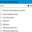 HP LaserJet M207dw Laser Wireless Printer, Black and White, Duplex, Best-for-Office