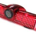 RED WOLF Third 3rd Brake Light Backup Camera for Chevrolet Express/GMC Savana 1500 2500/3500 2003-2019 Vans Mount Rear Light Lamp Reverse Parking Cargo Rear View Camera Guideline Optional