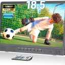 NORTHING 18.5" Portable TV 1080P Full HD, 6500mAh Rechargeable Small TV with Antenna, Stand, HDMI/USB/AV Input, Flat Screen TV for Camping Kitchen RV Car Bedroom