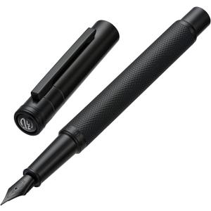 Hongdian Black Forest Fountain Pen Medium Nib Classic Design with Converter and Metal Pen Case Set