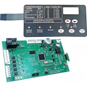 42002-0007S 461105 Pool Heater Control Board Kit with 472610Z Switch Membrane Pad for Pentair Mastertemp 400 Control Board for Mastertemp Sta-Rite Max-E-Therm NA & LP Series