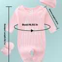 Newborn Unisex Baby Clothes 0-3 Months,Long Sleeve Onesie Infant Coming Home Outfits Romper with Mittens & Hat