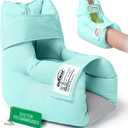 Heel Protector Cushion Pillow to Relieve Pressure from Sores and Ulcers, Adjustable Foot for Bedridden Patients Supplies, Ankle Pillow for Heel Pain (Light Green - 1 PC)