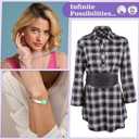 100 Sets Cover Buttons Kit with Tools Size Buttons to Cover Self Cover Buttons with Wire Backs DIY Fabric Cloth Cover Buttons (Size 24/0.59 Inch)