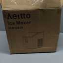 Aeitto Ice Maker Countertop 26lbs/24H, Ice Machine 8 Ice Cubes Ready in 6 Mins, 2 Sizes of Bullet Ice Portable Ice Makers with Basket & Scoop, Auto Self-Cleaning for Home/Kitchen/Office Stainless