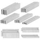 4200-Count 18 Gauge 1/4" Narrow Crown Staples (1-1/2" 1-1/4" 1" 3/4" 1/2") & 18GA Brad Nails (2" 1" 5/8"), Heavy Duty Galvanized Upholstery Staple for Pneumatic/Electric Stapler Gun/Brad Nailer