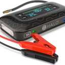 HALO Bolt Air+ 1750 Portable Car Battery Jump Starter | 130 PSI Air Compressor, 59.9Wh USB Power Bank, Large Display, Emergency Floodlight & Charger, Jumps Cars SUVs & Trucks, Inflates Tires  Black