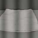 Women's Mid Waisted Stretchy Slit Hem Bodycon Mini Skirts with Shorts Underneath (Medium, White)