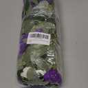 HyeFlora Artificial Flowers for Outdoors 2PCS Spring Faux Morning Glory Look Real Silk Flowers for Outside Planter UV Resistant Fake Flowers for Home Garden Balcony Yard Porch Deco Purple