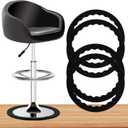 4pcs Bar Stool Leg Protectors Ring for 16.5" to 18.5" Round Base, Anti-Slip Bar Stool Silicone Cover No Noise & Scratches Chair Footrest Bottom Pads for Wooden Floor